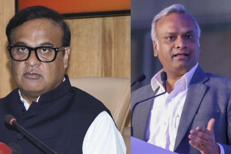 Himanta Biswa Sarma and Priyank Kharge (right).