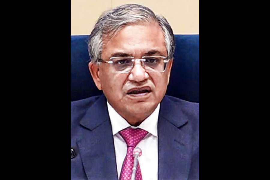 Chief election commissioner Gyanesh Kumar at the news meet in New Delhi on Monday.