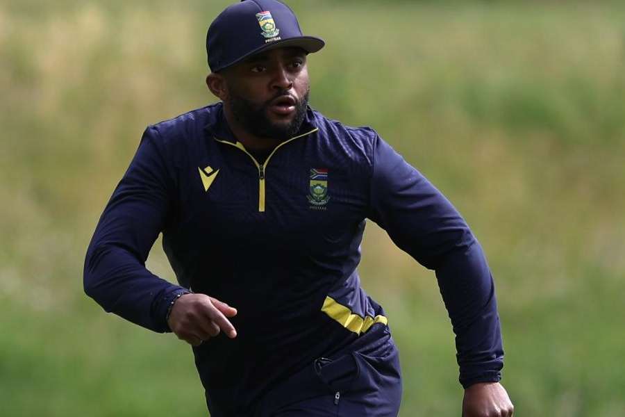 South Africa captain Temba Bavuma (picture sourced from X) during a practice session
