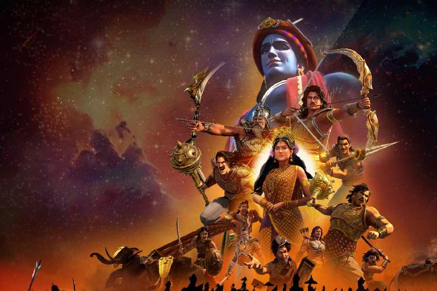 A poster of 'Kurukshetra'