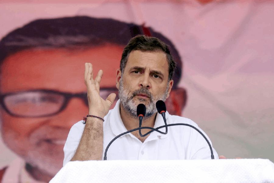 LoP in the Lok Sabha and Congress leader Rahul Gandhi addresses a public meeting ahead of the Bihar Assembly elections, in Muzaffarpur, Bihar, Wednesday, Oct. 29, 2025.