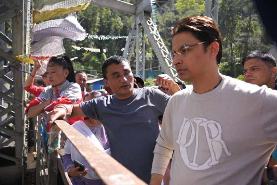 Raju Bista visits Fedi Khola in Darjeeling on October 18