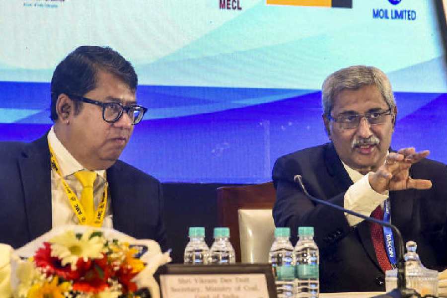 PM Prasad and Vikram Dev Dutt in Calcutta on Thursday.