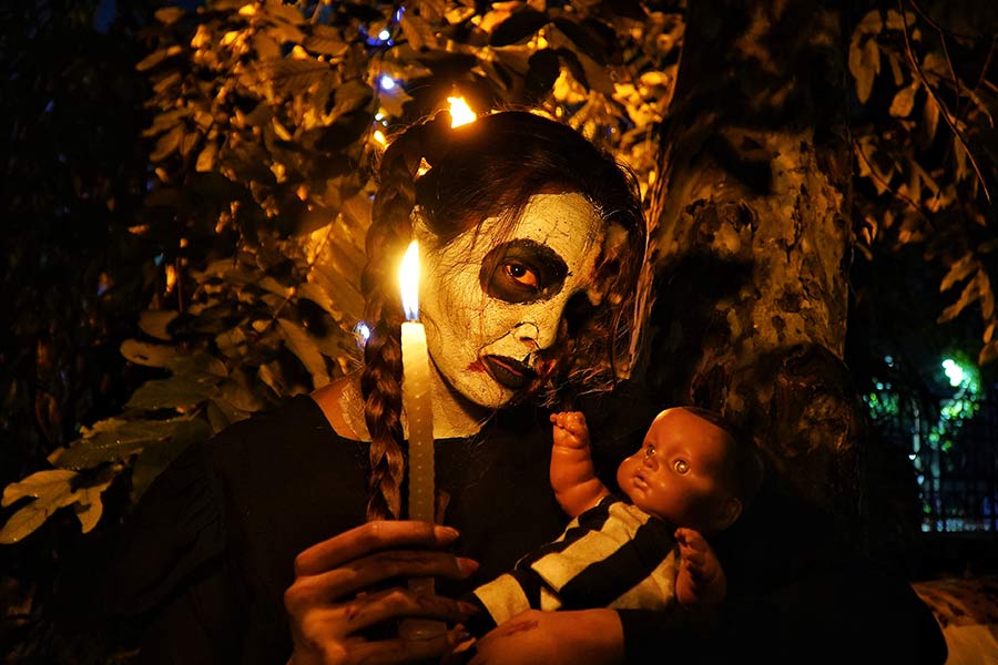 Though Halloween is traditionally celebrated on October 31 in the West, this Kolkata event took place a day earlier