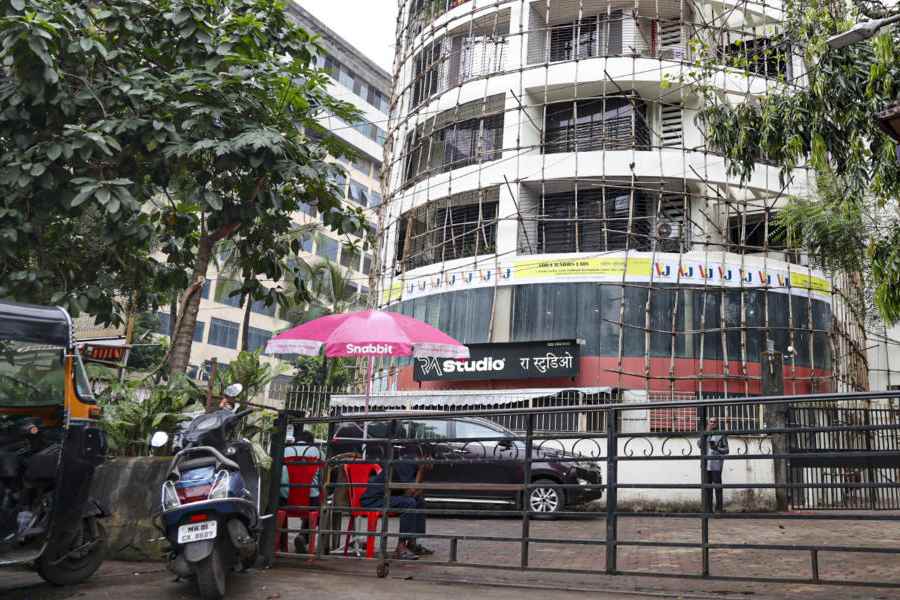View of the R A Studio, where a man held 19 persons including 17 teenage children hostage yesterday, at Powai area, in Mumbai, Maharashtra, Friday, Oct. 31, 2025.
