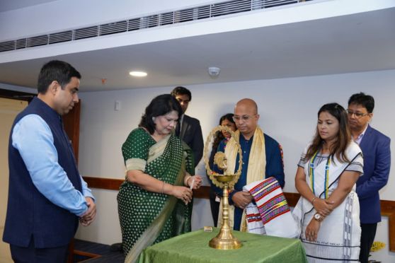 Lighting of the ceremonial lamp.