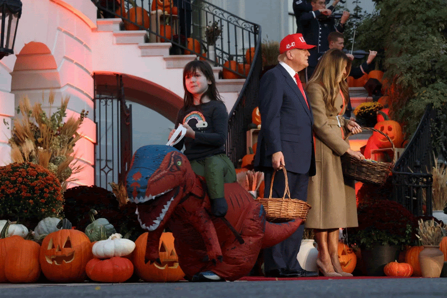 Trump and first lady host Halloween event at White House in Washington
