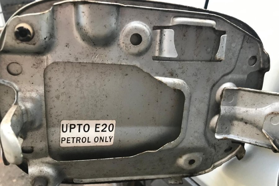 Fuel tank cover of a Maruti Suzuki car manufactured in 2023