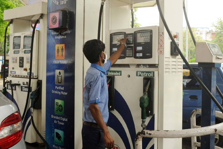 A fuel station in south Kolkata