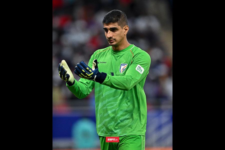 India goalkeeper Gurpreet Singh Sandhu.