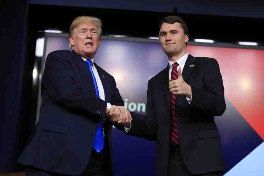 Turning Point USA Founder Charlie Kirk speaks at The Believers' Summit 2024 at a Turning Point Action event in West Palm Beach, Fla., July 26, 2024.