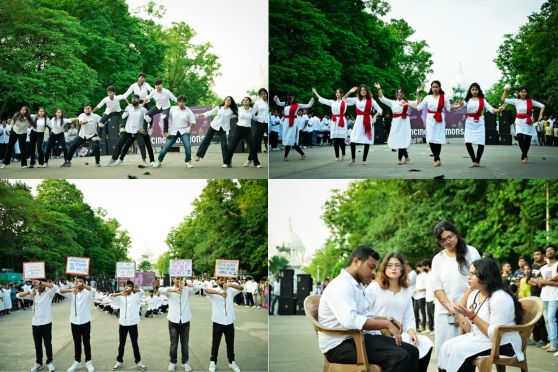 The flashmob used the universal language of dance and street theatre to portray mental health struggles that often remain unseen.