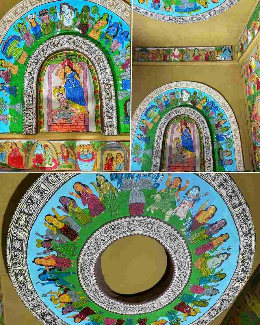 This year, the theme of New Town CA Block is ‘Chalchitra’, imagined by Prabir Saha