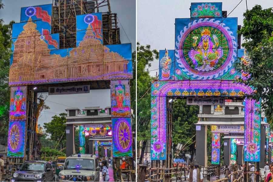 Lighting at the pandal
