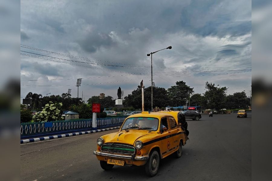 Dark Clouds over Esplanade on Monday afternoon