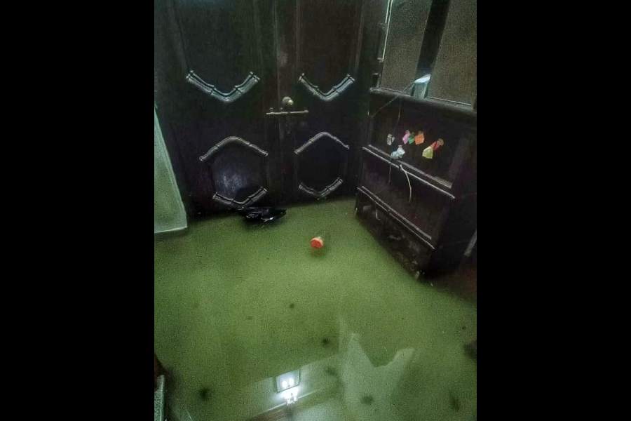 Water has entered the groundfloor of a house in Ballygunge.