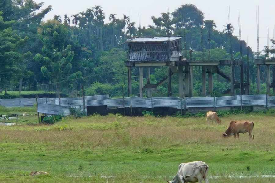 An unfinished private resort at Murti on the fringes of the Gorumara National Park in Jalpaiguri district.