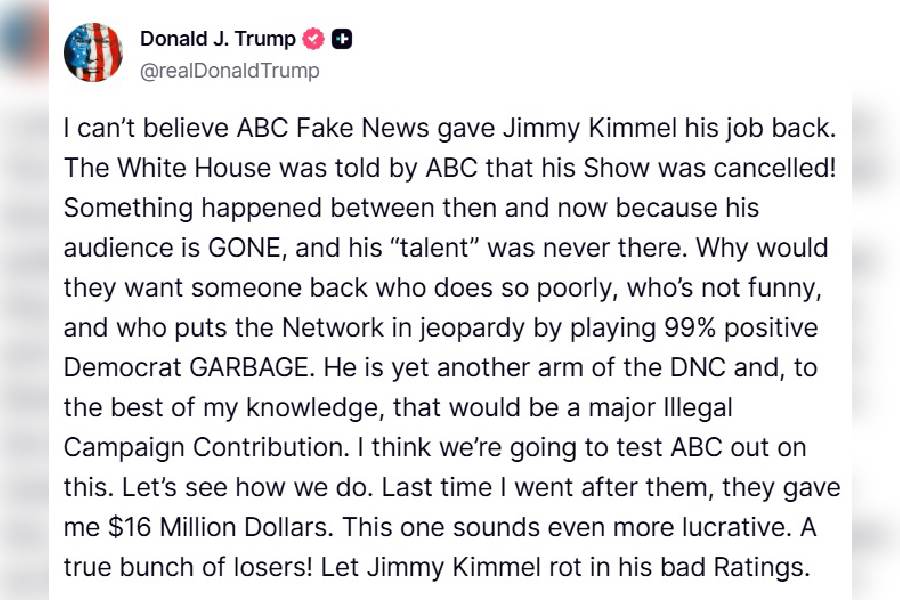 Donald Trump's post on Truth Social