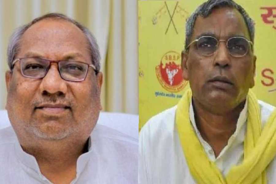 Sanjay Nishad (left) and OP Rajbhar