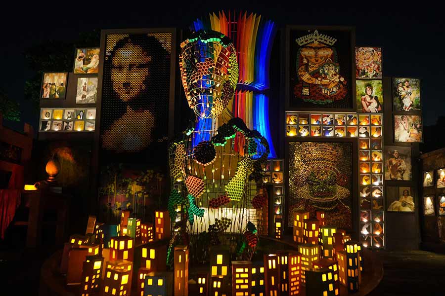 Conceptualised by artist Biman Saha, ‘Drishtikon’ moves beyond the aesthetic appeal of colour to explore it as a language of self-expression