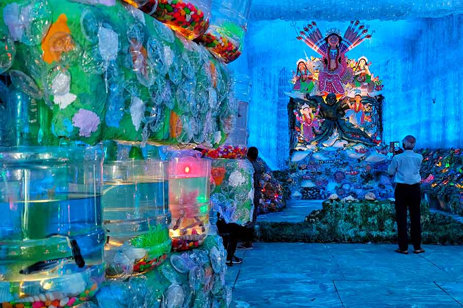 By choosing ‘Karagar’ as its theme, Lalabagan Nabankur invites the city to reflect on how human negligence has shackled nature