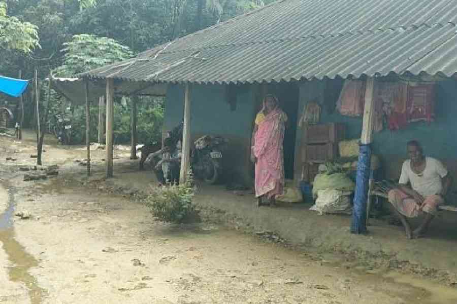 The house of the victims at Latapara village near Bandawan in Purulia district on Friday. Picture by Biswanath Roy