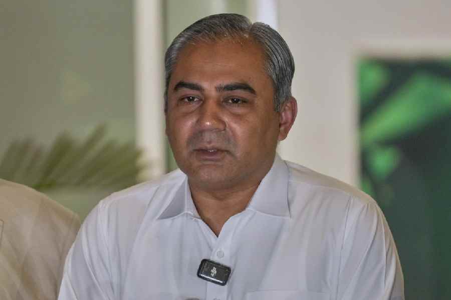 Pakistan's Interior Minister and Chairman of Pakistan Cricket Board, Mohsin Naqvi, speaks during a press conference regarding the Asia Cup cricket tournament, in Lahore