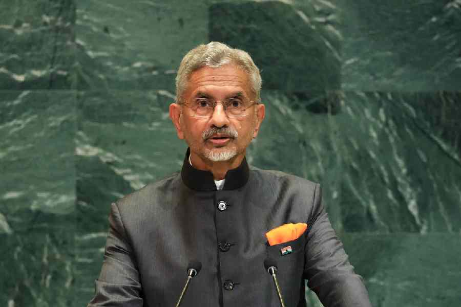 Foreign Minister Subrahmanyam Jaishankar addresses the 80th United Nations General Assembly (UNGA), at the U.N. headquarters in New York City, U.S., September 27, 2025.