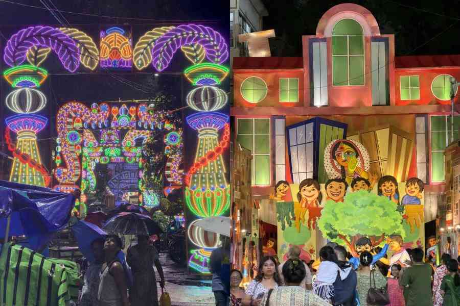 Calcutta’s Durga Puja lights captured at 2x magnification without any colour correction. A Durga Puja moment captured in Raw format using the 8x lens and then cropped in