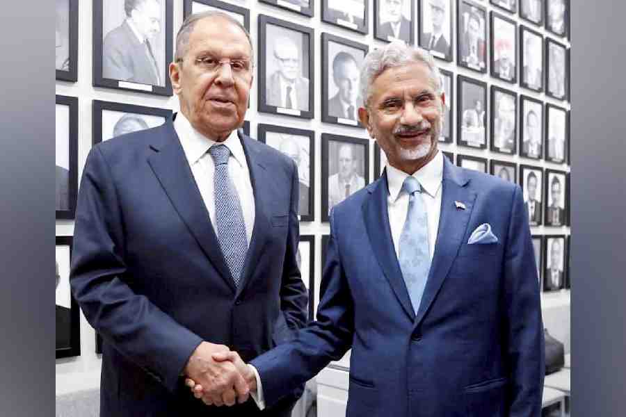 Union External Affairs Minister S Jaishankar meets his Russian counterpart Sergey Lavrov on the sidelines of 80th Session of the UN General Assembly, in New York, USA.