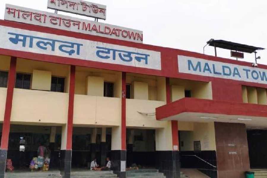 Malda Town railway station. 