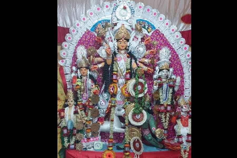 Durga Puja underway at Narit, Howrah