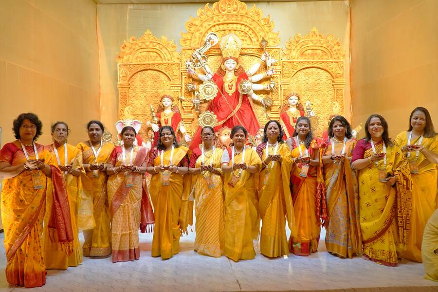 At the inauguration of the 22 Palli Sarodotsab at Subhas Udyan, Northern Park, in Bhowanipore