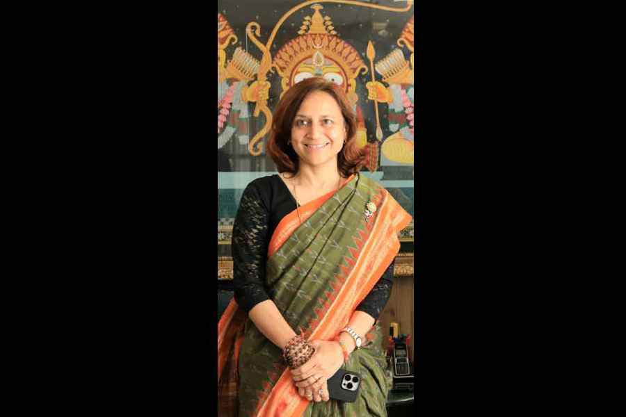 Security personnel stand guard on a road amid curfew, days after violence during protests for Ladakh statehood, in Leh, Monday, Sept. 29, 2025.