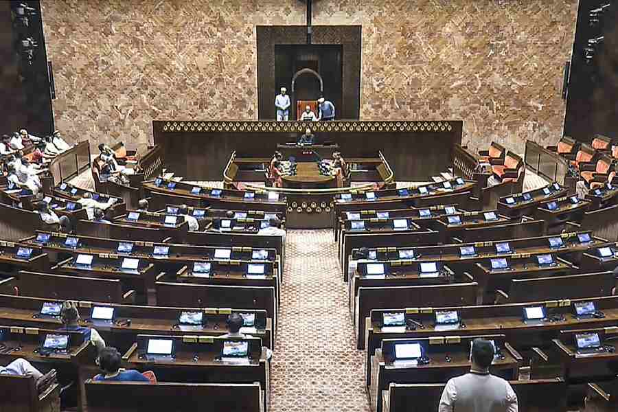 Rajya Sabha Deputy Chairman conducts proceedings in the House.
