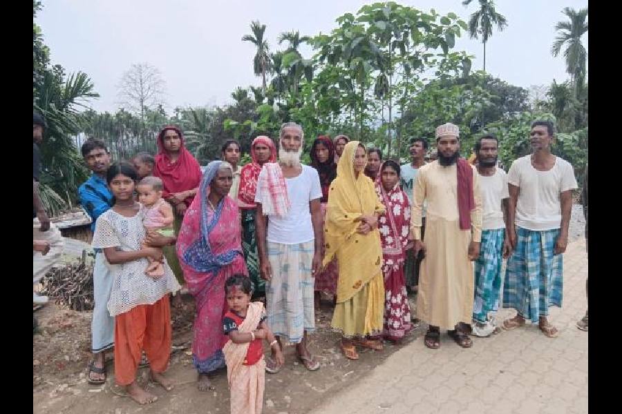 Residents of Kachutali village near Guwahati