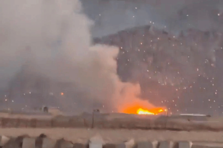Aftermath of a reported strike in Baharestan, Isfahan province