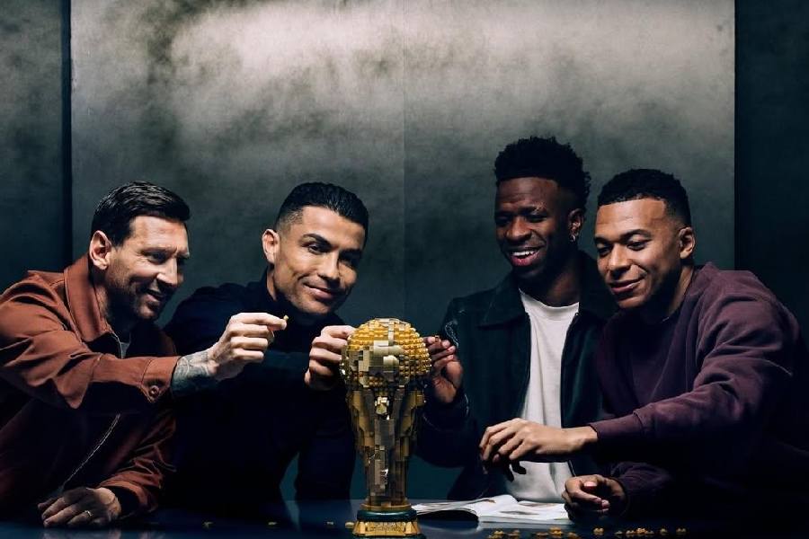 Lionel Messi, Cristiano Ronaldo, Vinícius Júnior and Kylian Mbappé