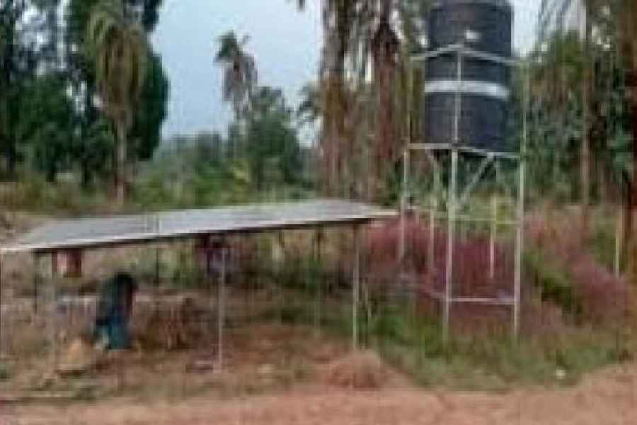 A defunct solar-based irrigation project in Jagannathpur on November 27, 2024