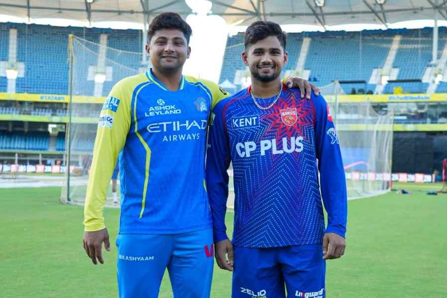 Brothers Sarfaraz and (right) Musheer Khan in different camps for the IPL.