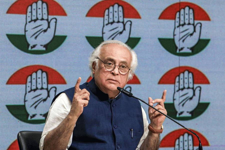 Congress MP Jairam Ramesh addresses a press conference, in New Delhi, Friday, April 3, 2026.