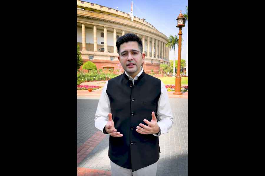 Raghav Chadha speaks in the video posted on X on Friday. 