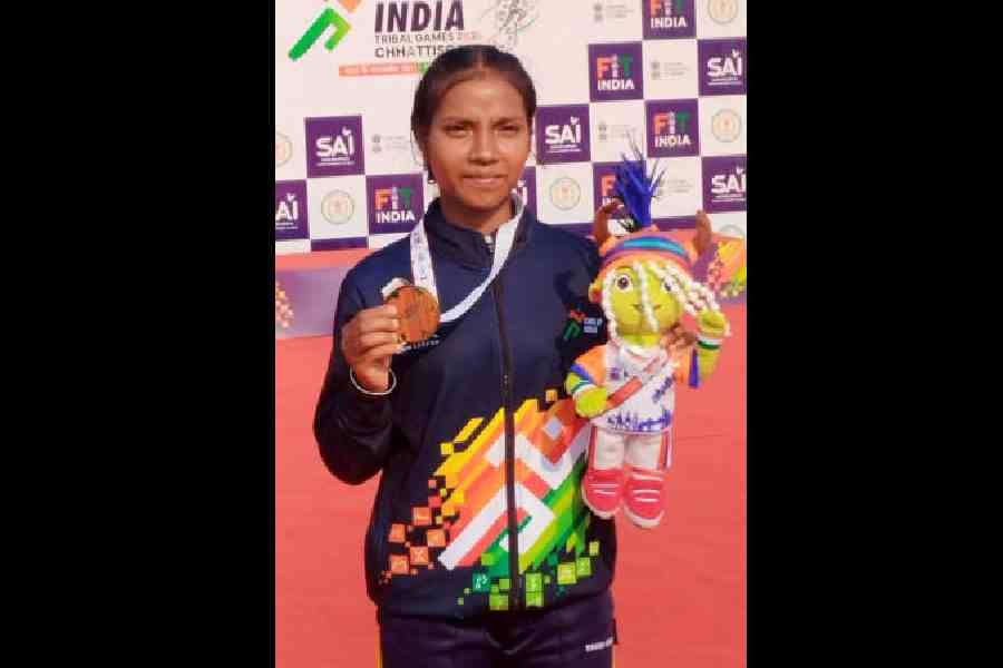 Sanjita Oraon gold 10,000m Khelo India Tribal Games Bengal
