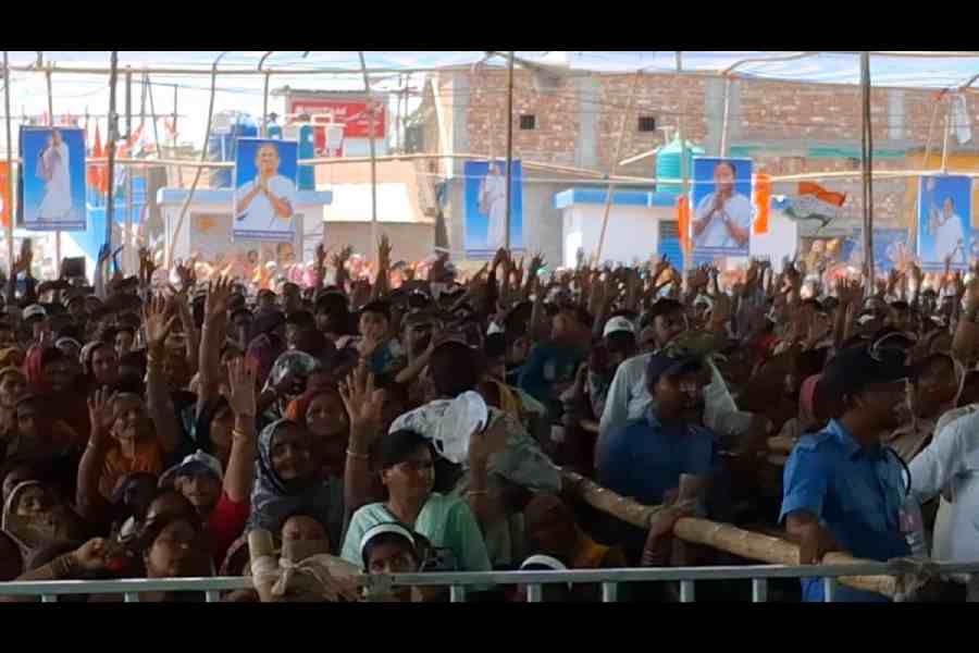 A rally in Manikchak in Malda