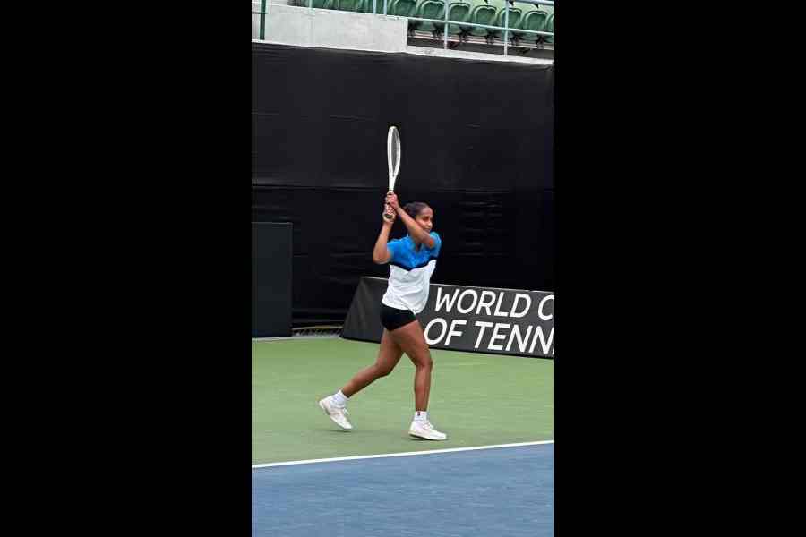 Vaishnavi Adkar during a practice session in New Delhi on Sunday.
