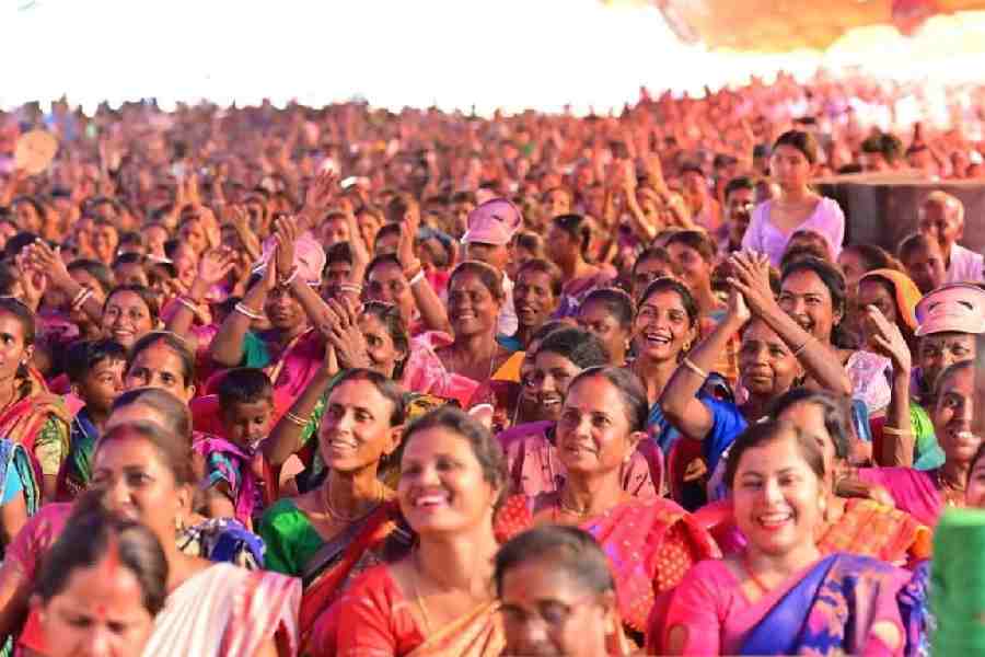 Women at a BJP rally in Barak Valley, Assam, last week