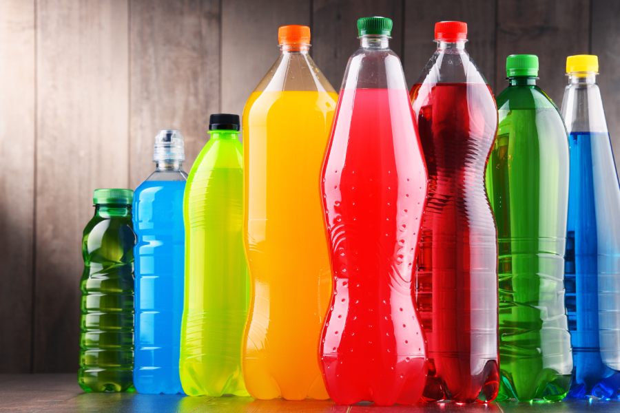 Soft drinks contain empty calories that risk weight gain in children.