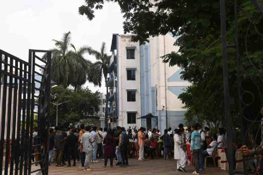 Actors and technicians at the Technicians' studio on Tuesday afternoon.