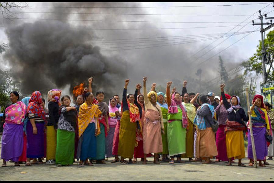 Protest in Manipur after 2 children killed in bomb attack