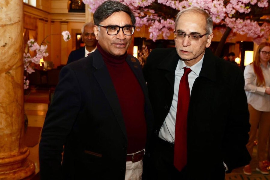 In this image posted on April 8, 2026, Foreign Secretary Vikram Misri with Ambassador of India to the United States, Vinay Mohan Kwatra, during his three-day visit to Washington DC, United States.